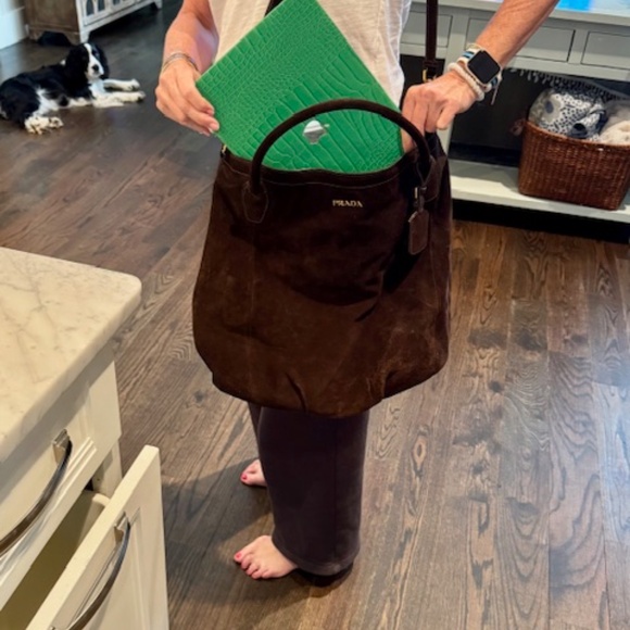 Prada Suede Handbag / Tote - Picture 10 of 11